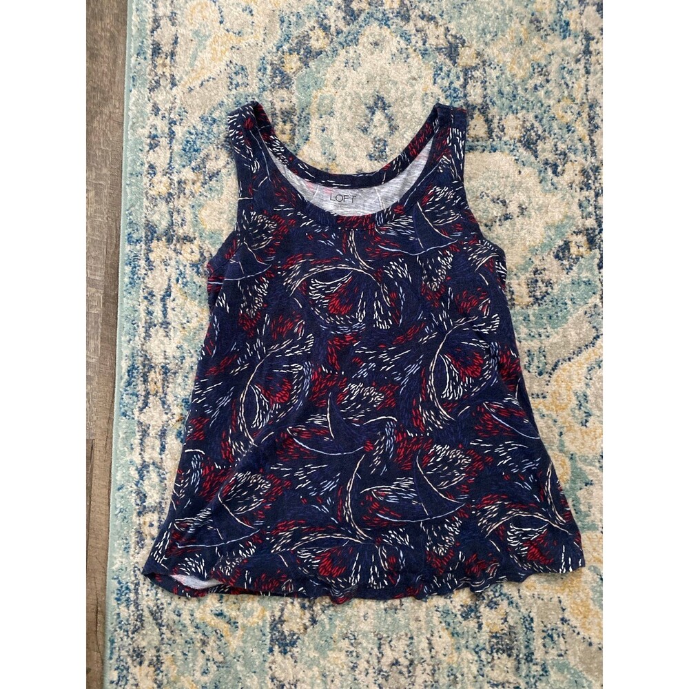 Sleeveless red white and blue top